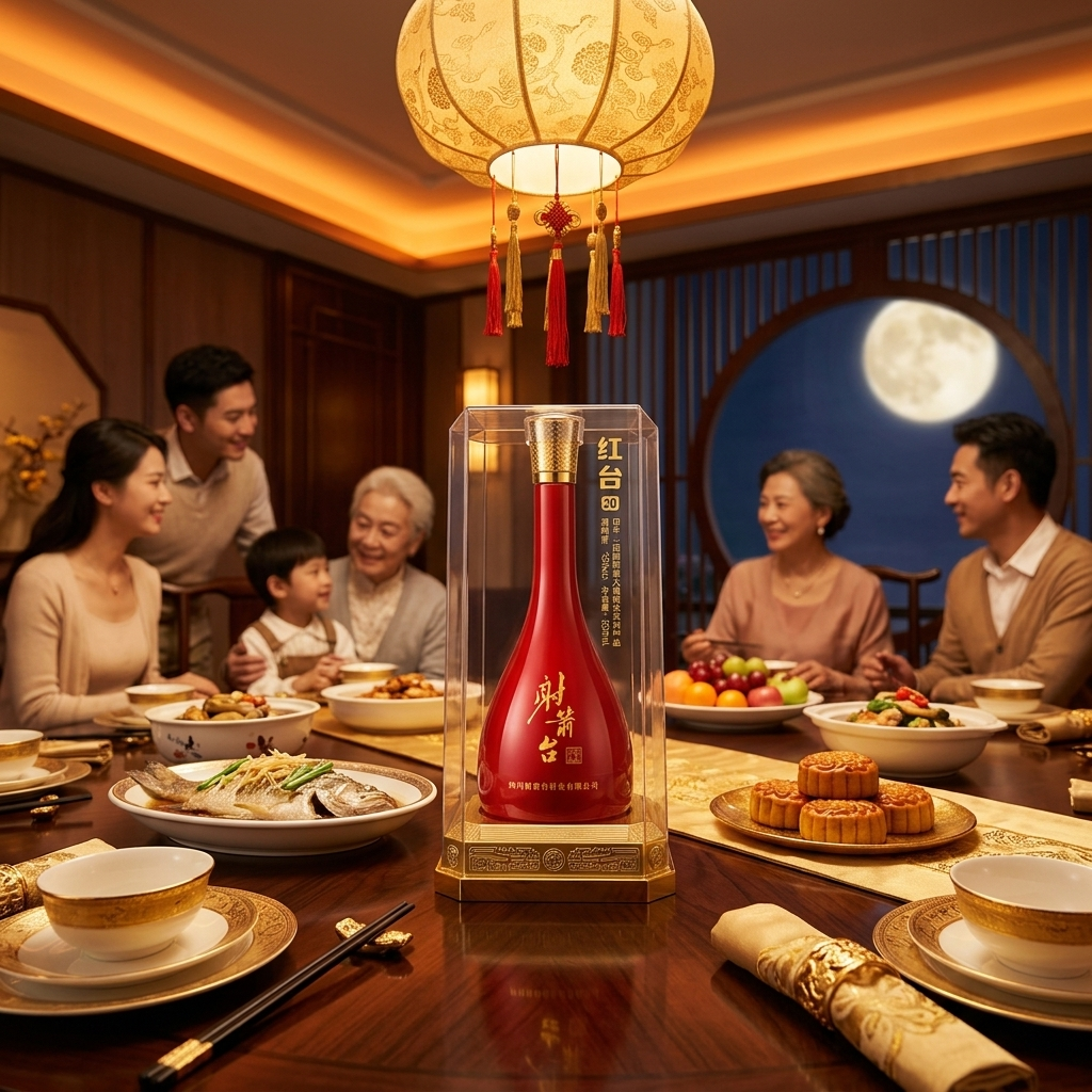 中秋家宴 - 白酒团圆场景图