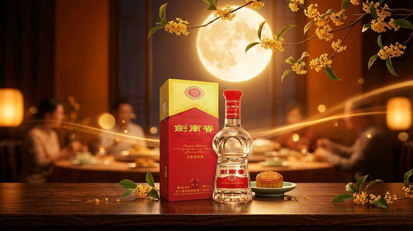 金秋中秋备酒 - 水晶剑南春礼盒主视觉
