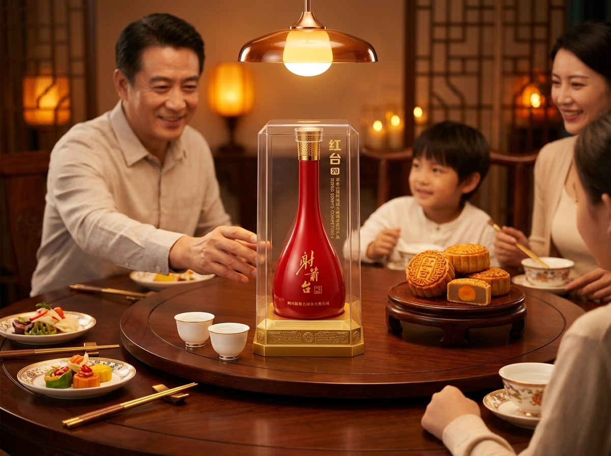 中秋团圆家宴 - 射箭台红台20健康饮酒主视觉